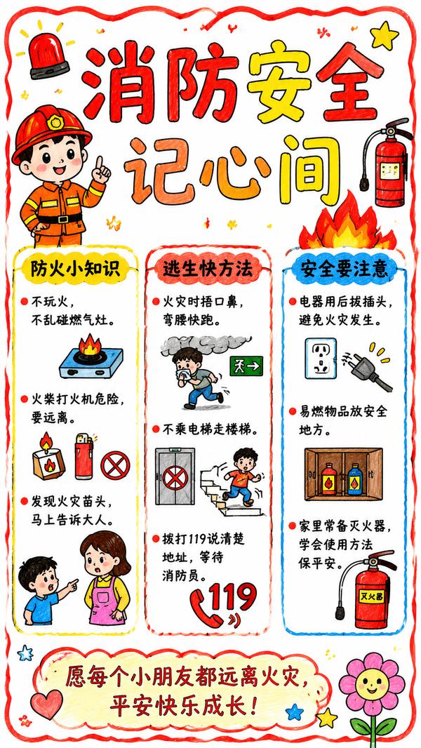 消防安全手抄报
